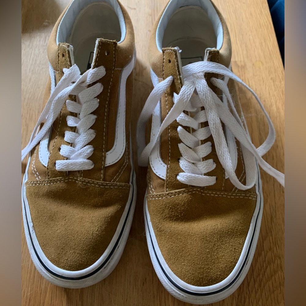 Vans women’s size 8. Camel color, lightly used, but good condition